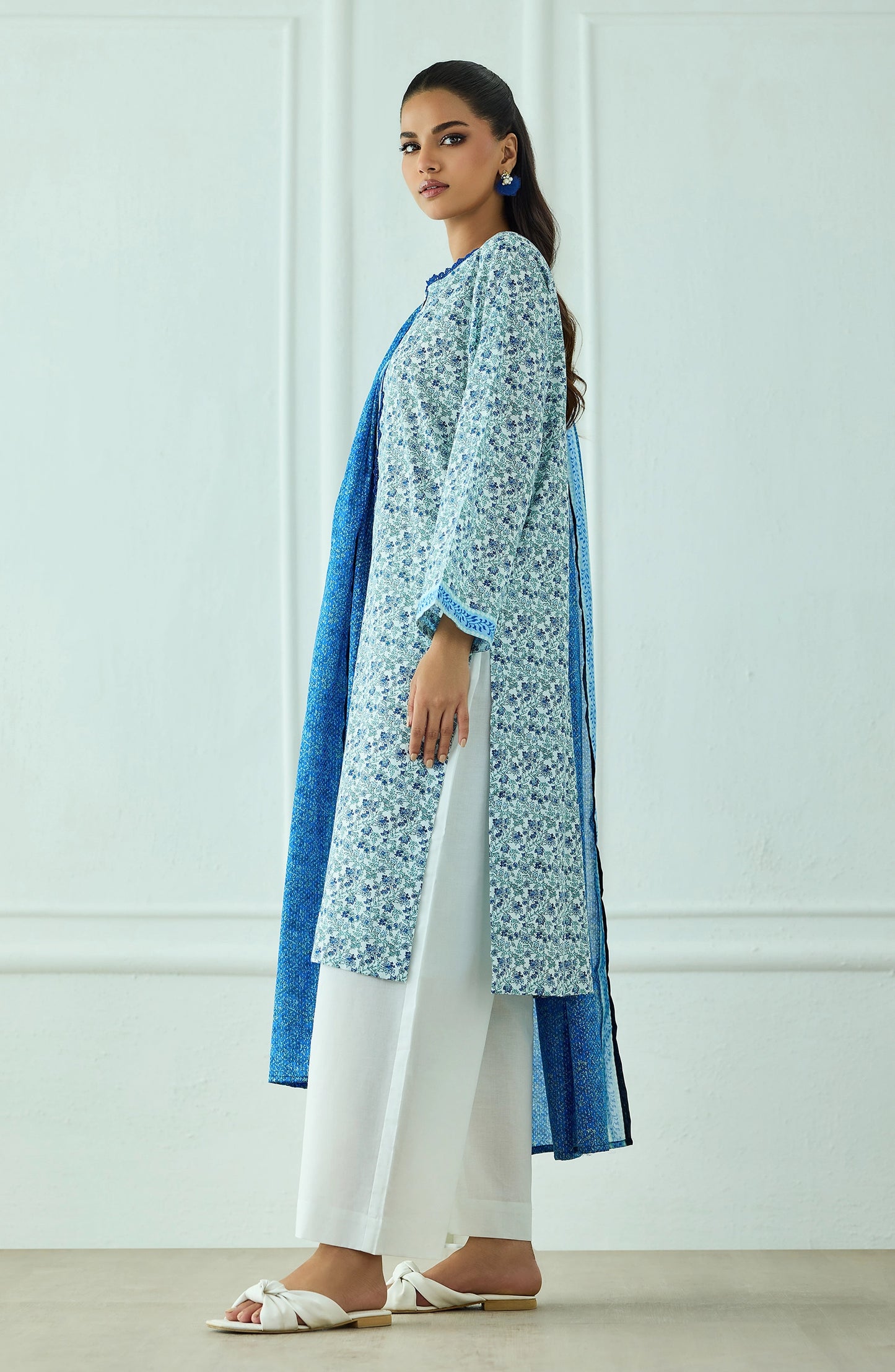 Stitched | 3 Piece | Printed | Lawn Shirt | OTL-25-562/S SKY BLUE