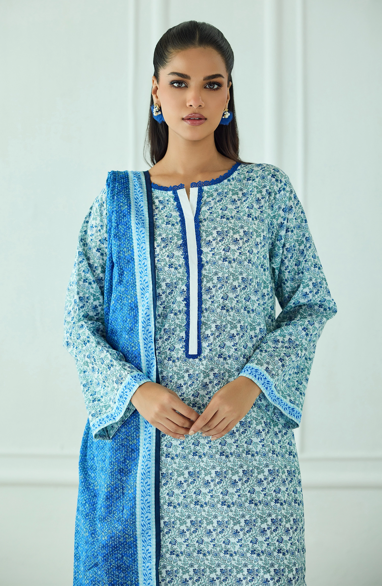 Stitched | 3 Piece | Printed | Lawn Shirt | OTL-25-562/S SKY BLUE