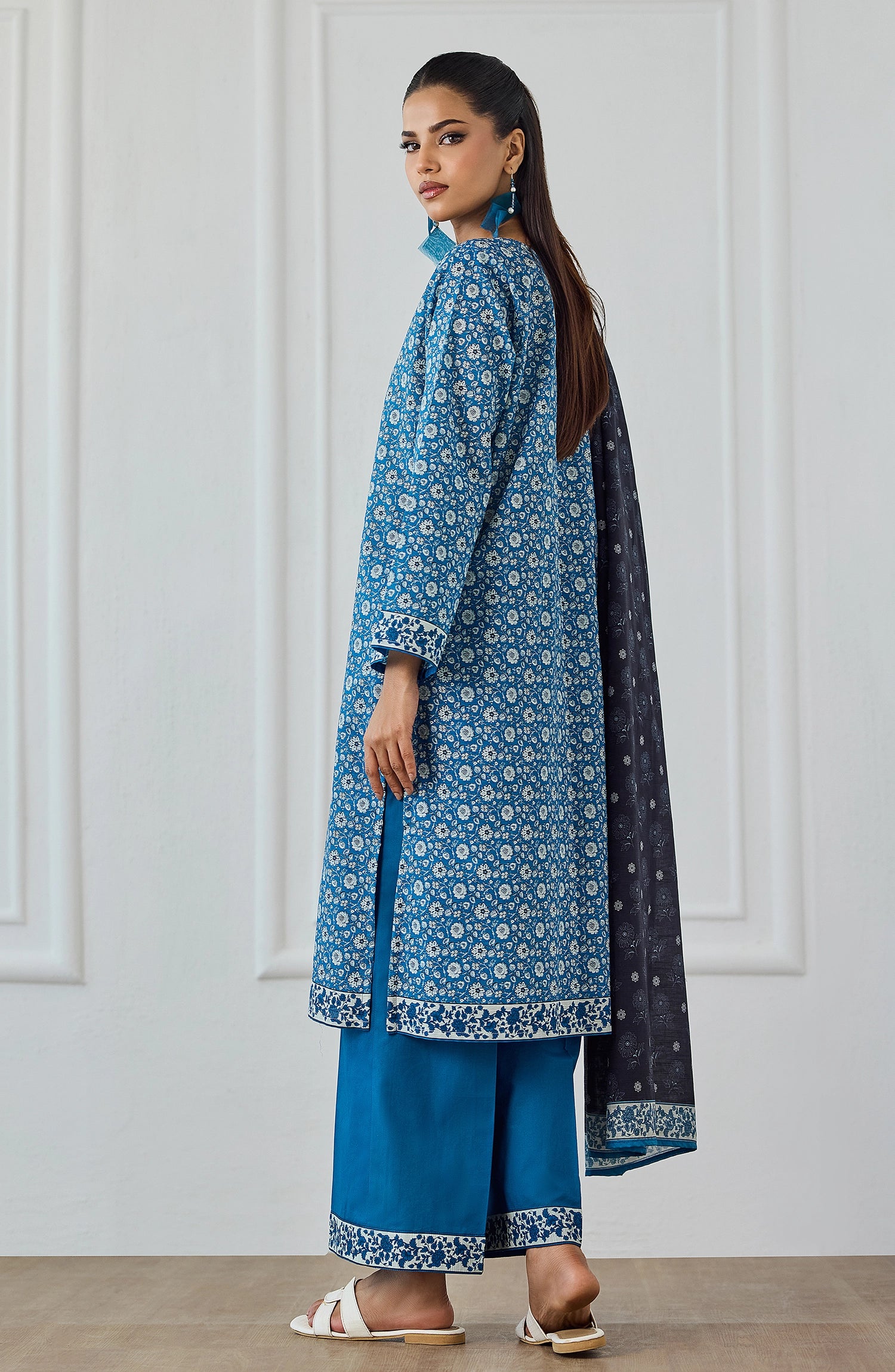 Unstitched | 3 Piece | Printed | Lawn Shirt | OTL-25-473/U BLUE