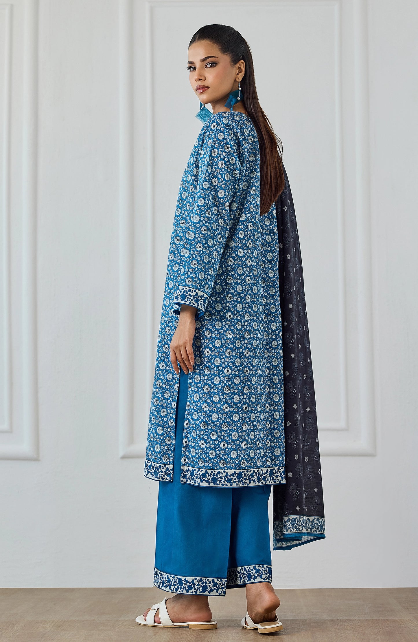 Unstitched | 3 Piece | Printed | Lawn Shirt | OTL-25-473/U BLUE