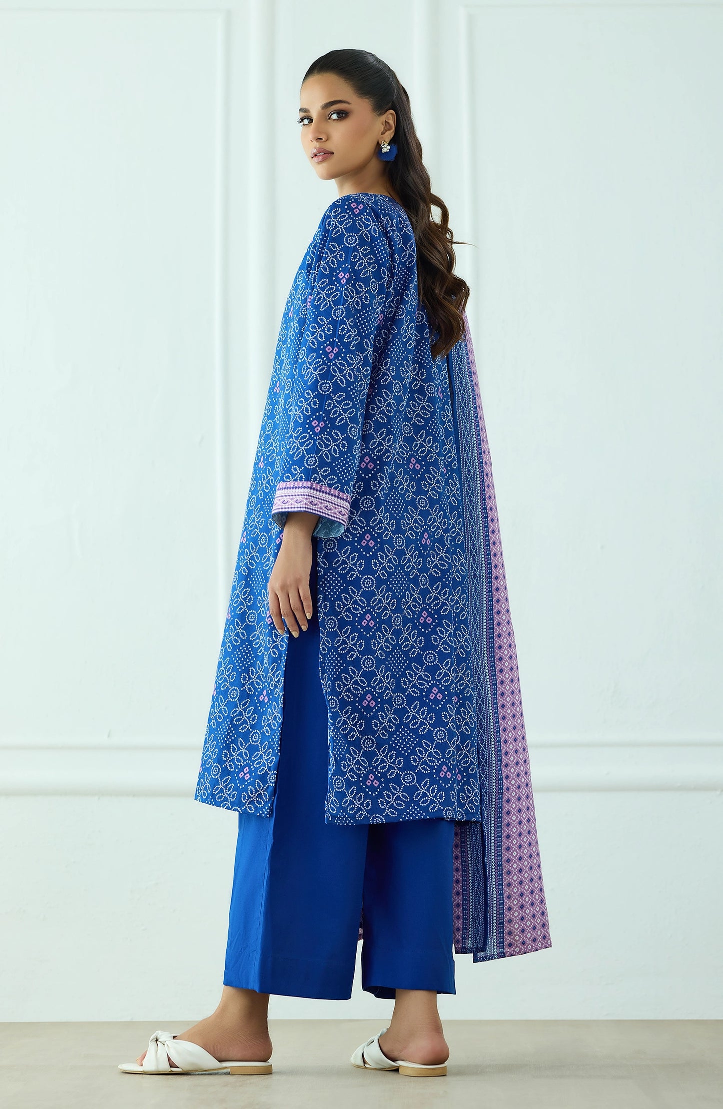 Unstitched | 3 Piece | Printed | Cottel Shirt | OTL-20565/U BLUE
