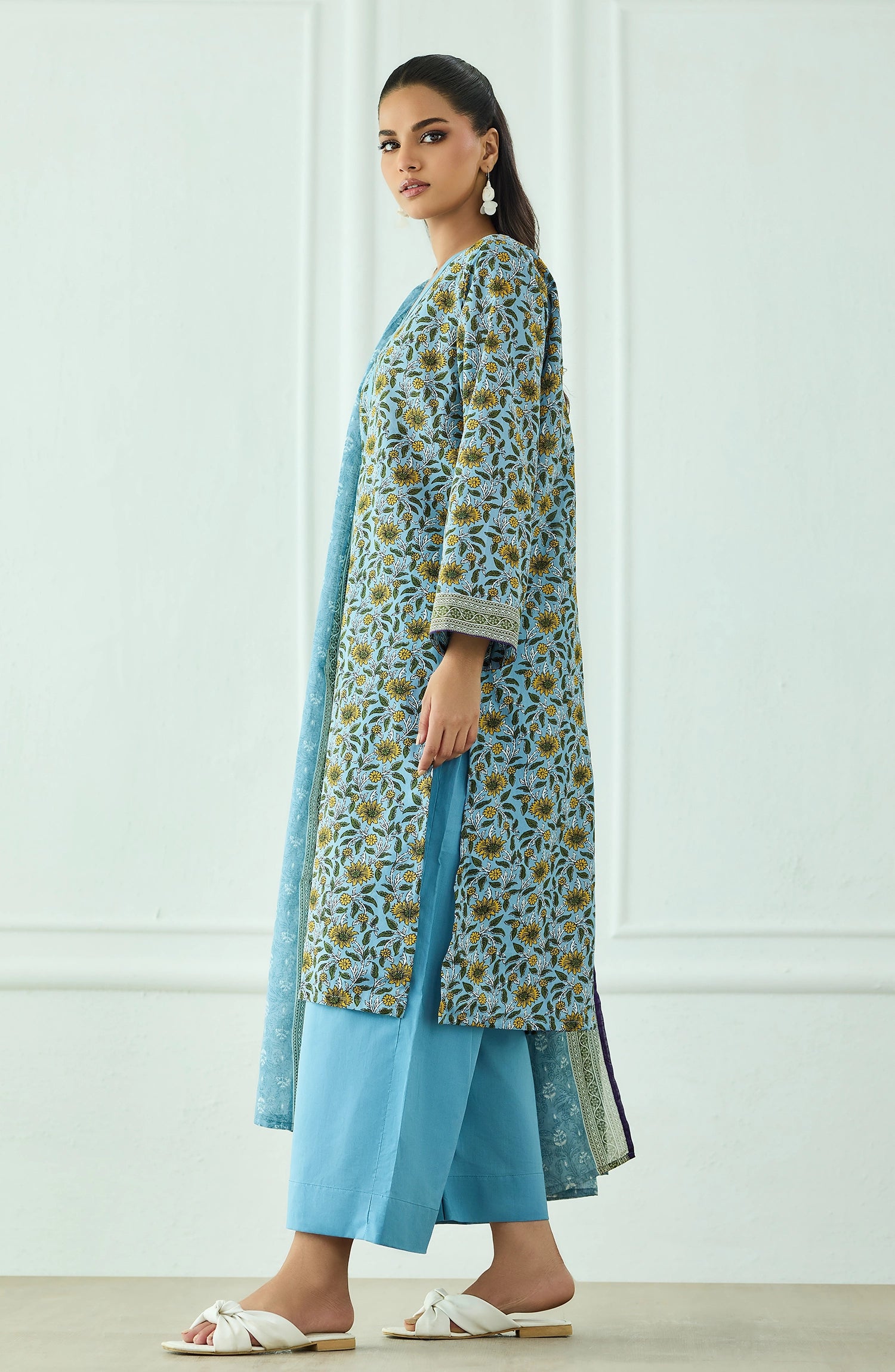 Stitched | 3 Piece | Printed | Lawn Shirt | OTL-25-529/S SKY BLUE