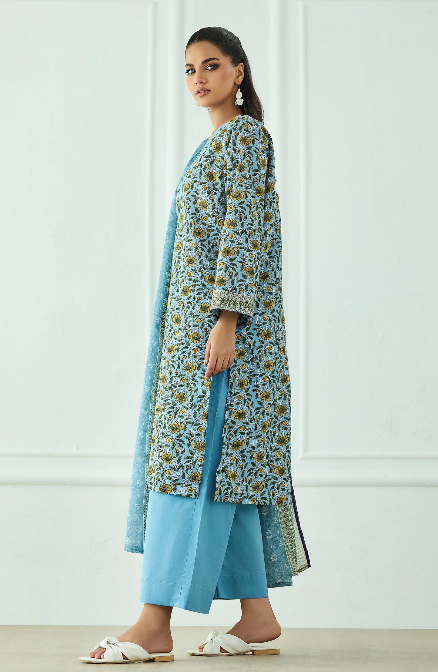 Stitched | 3 Piece | Printed | Lawn Shirt | OTL-25-529/S SKY BLUE