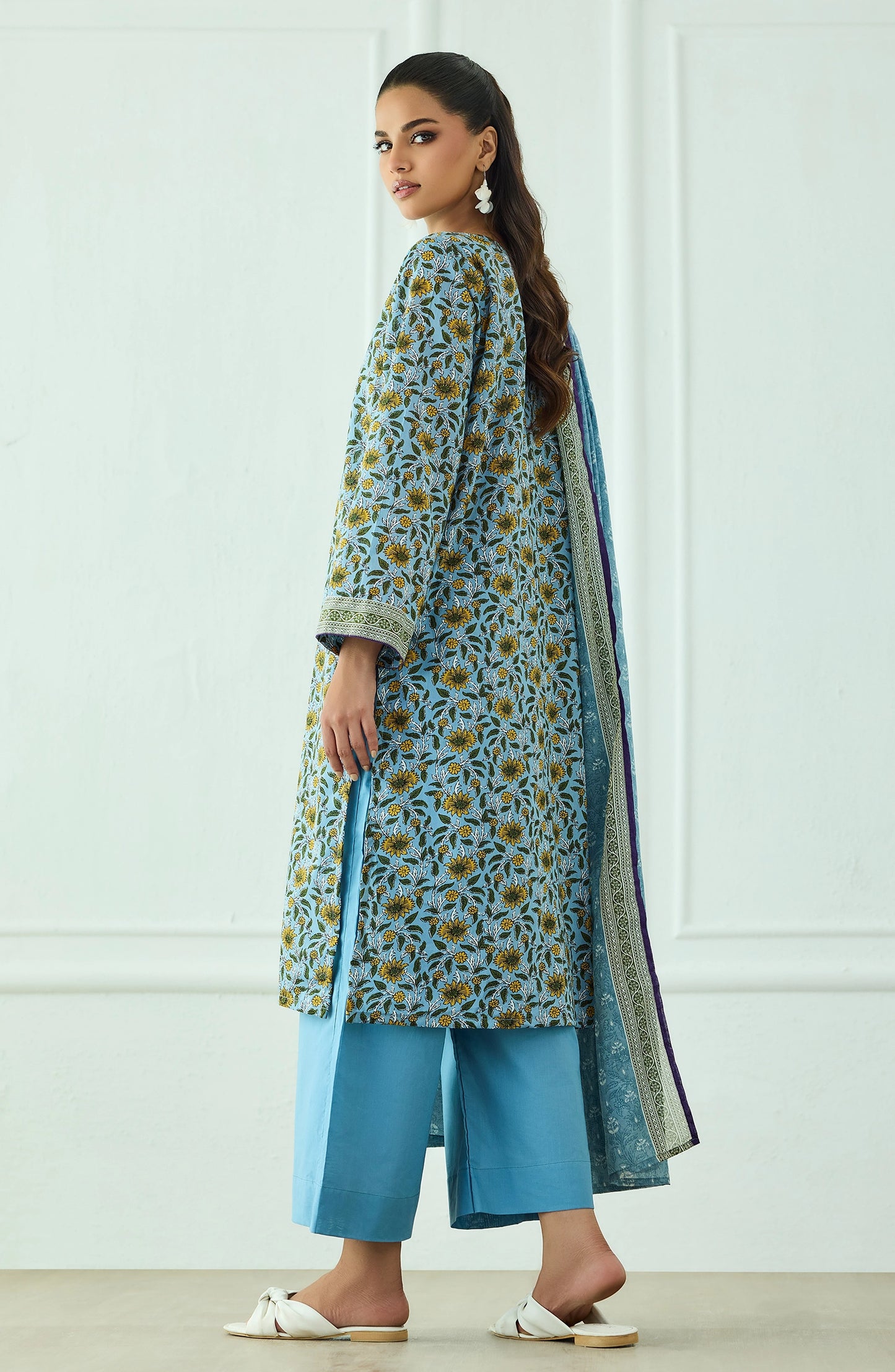 Stitched | 3 Piece | Printed | Lawn Shirt | OTL-25-529/S SKY BLUE