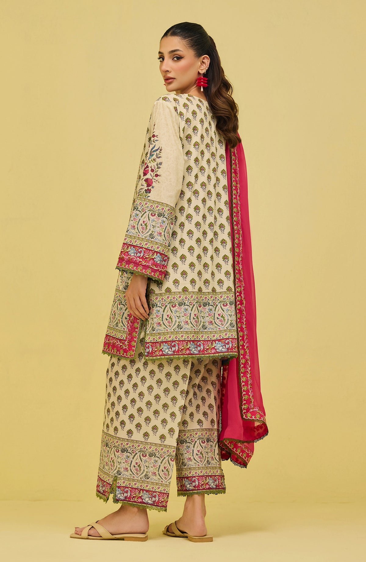 Stitched | 3 Piece | Printed Embroidered | Lawn Shirt | OTL-20686/S BEIGE | DITA (LIMITED EDITION)