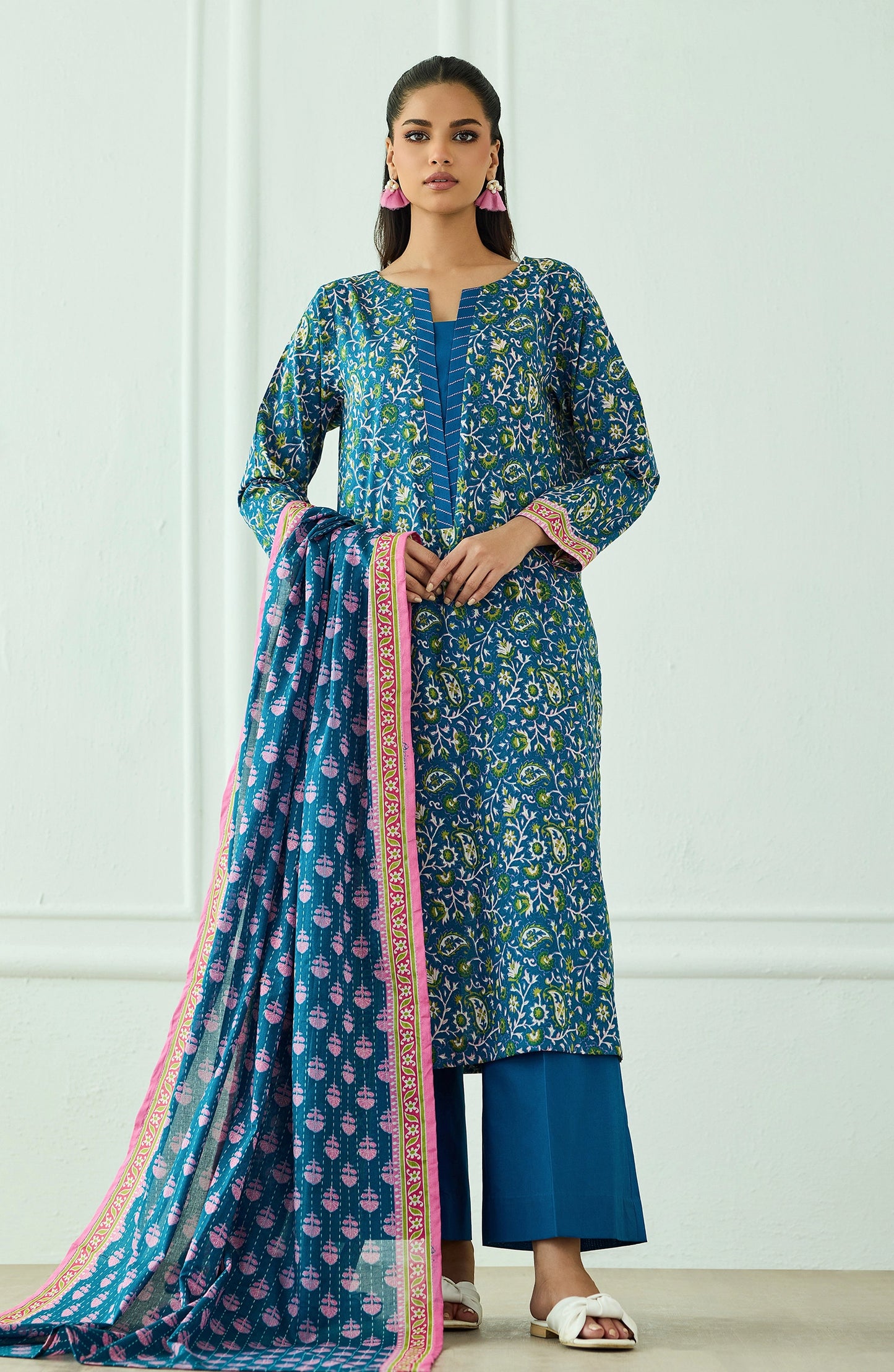 Stitched | 3 Piece | Printed | Lawn Shirt | OTL-20355/S TEAL