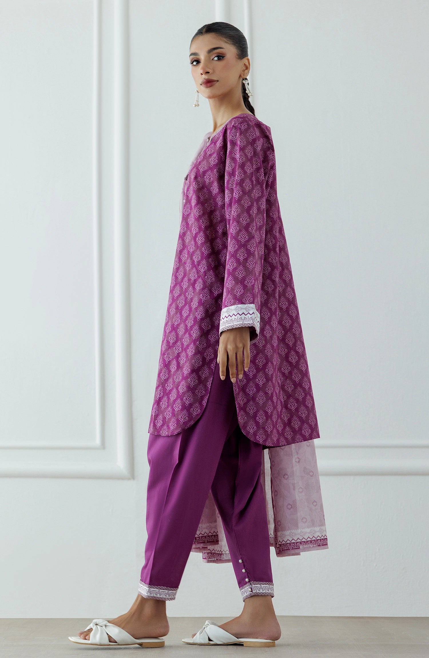 Unstitched | 3 Piece | Printed | Lawn Shirt | OTL-20765/U PURPLE