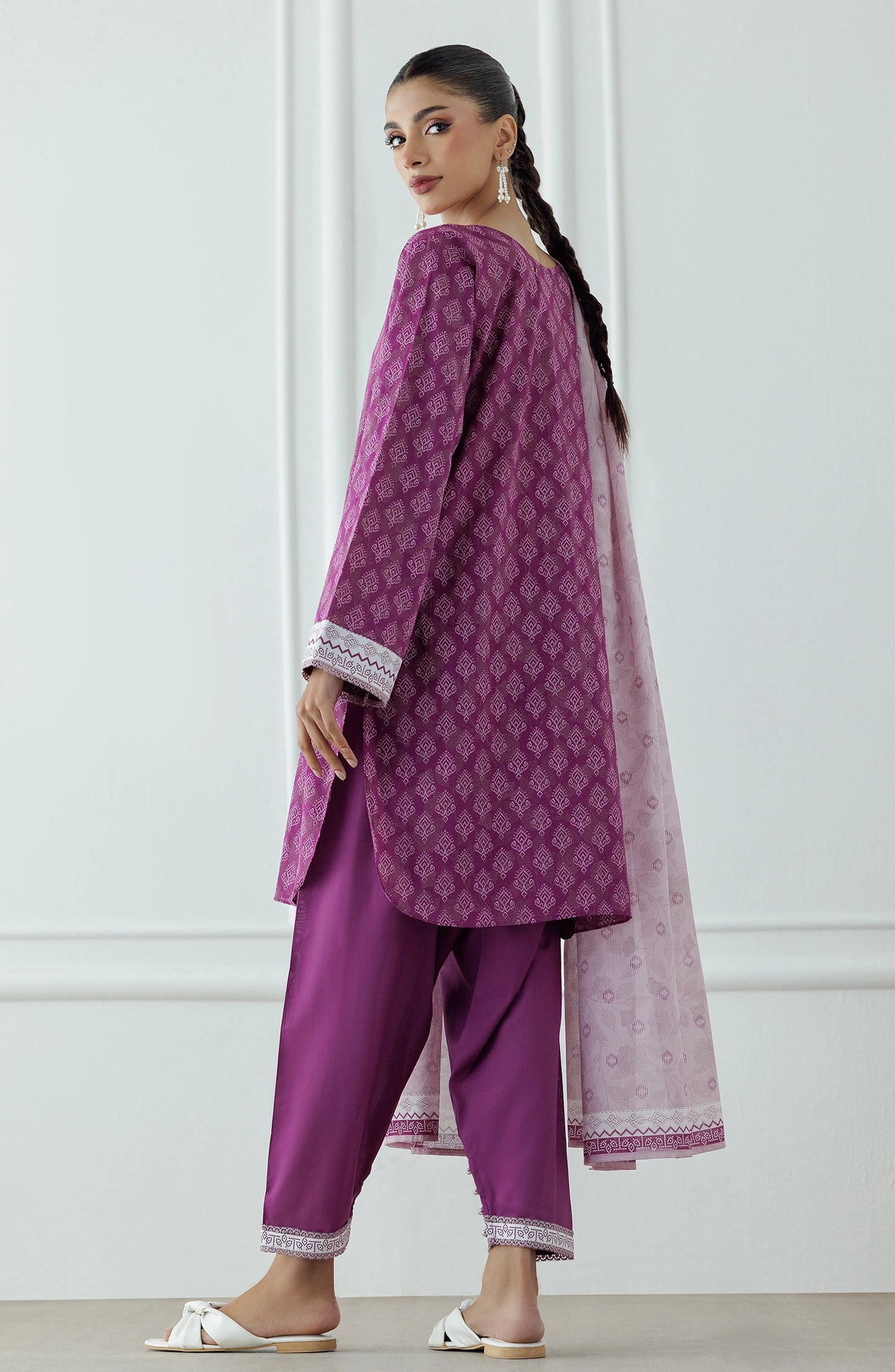 Unstitched | 3 Piece | Printed | Lawn Shirt | OTL-20765/U PURPLE