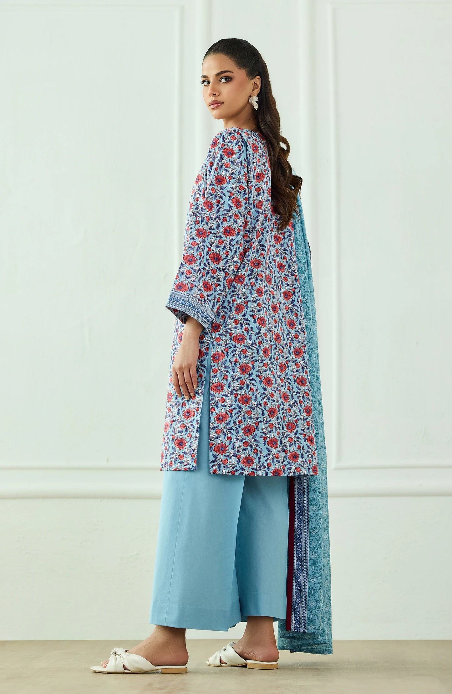 Stitched | 3 Piece | Printed | Lawn Shirt | OTL-25-528/S SKY BLUE