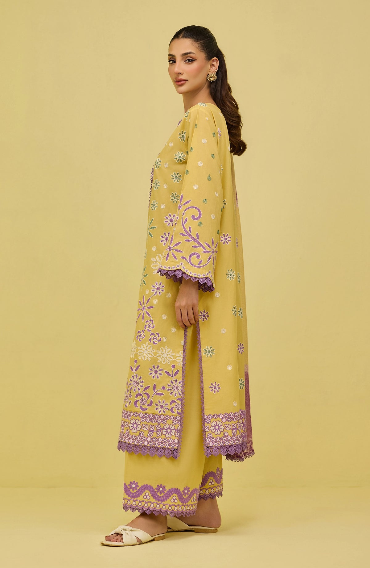 Unstitched | 3 Piece | High Casual | Lawn Shirt | OTL-20406/U YELLOW HINA