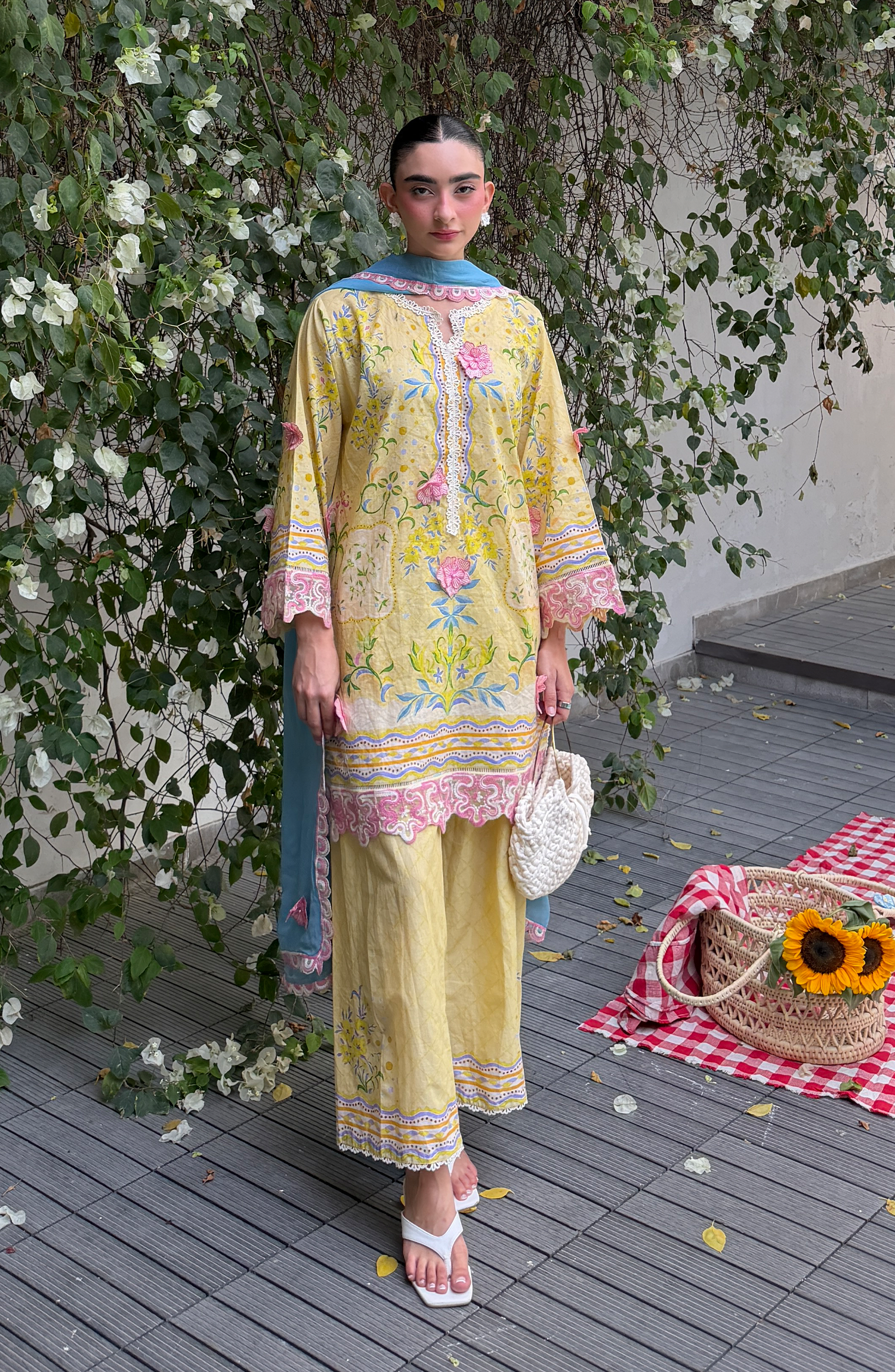 Stitched | 3 Piece | Printed Embroidered | Lawn Shirt | OTL-20656/S YELLOW | CALMNESS (LIMITED EDITION)