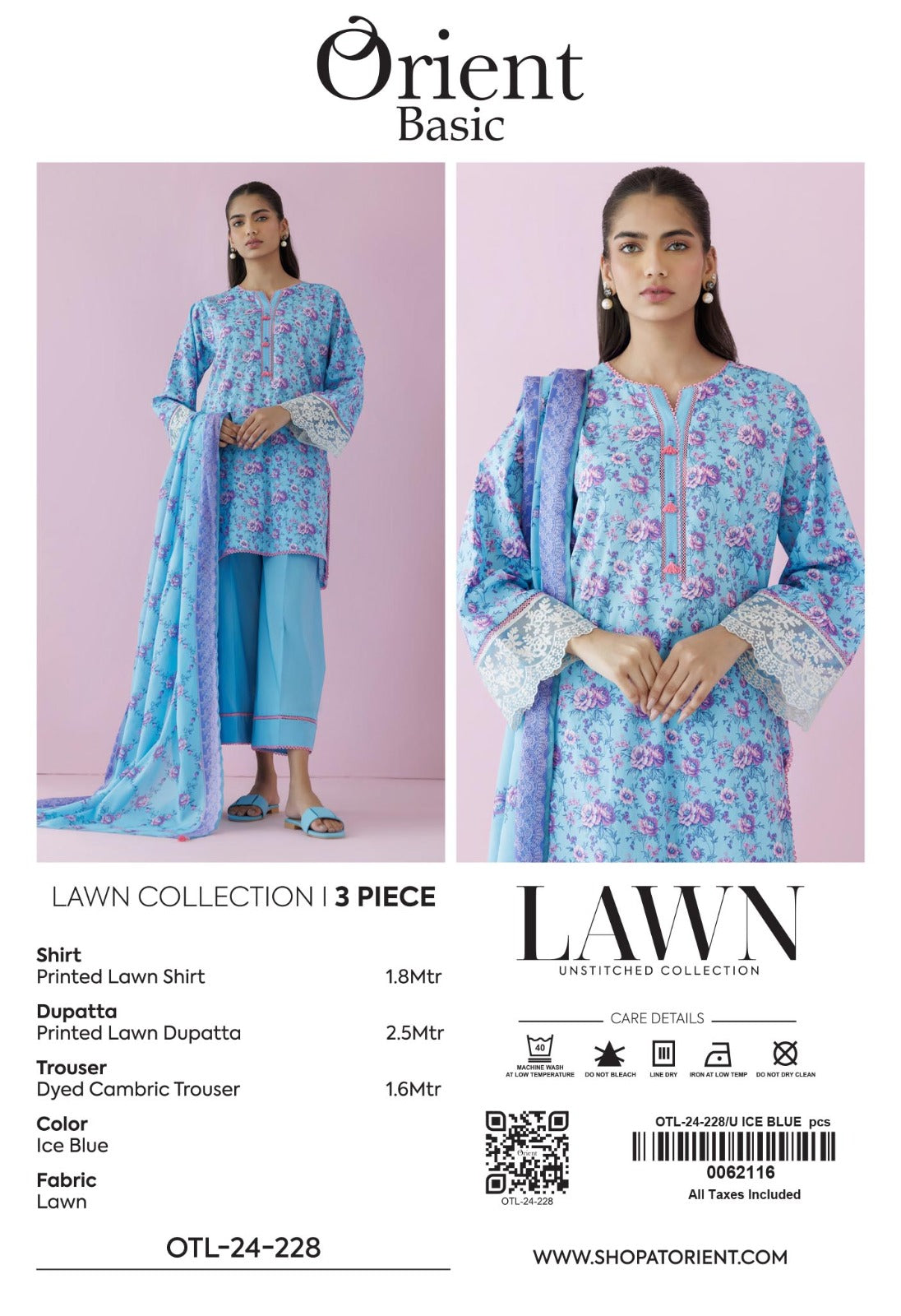 Unstitched | 3 Piece | Lawn | OTL-24-228