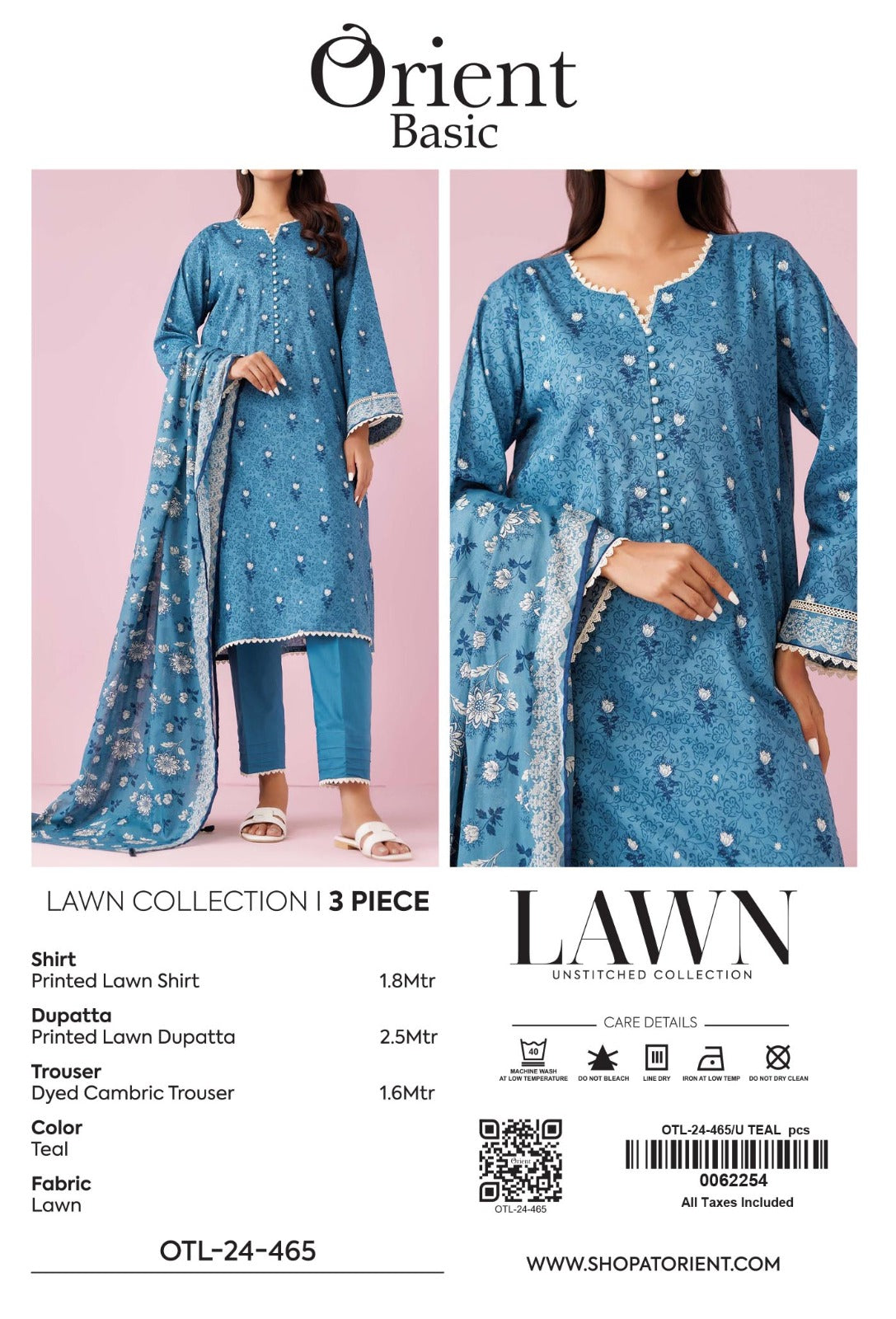 Unstitched | 3 Piece | Printed Lawn | OTL-24-465
