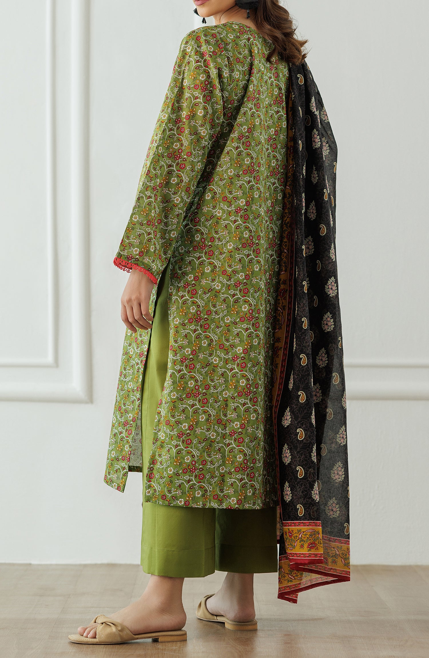Unstitched Printed Shirt Dupatta & Pant - 3 Piece - OTL-25-002