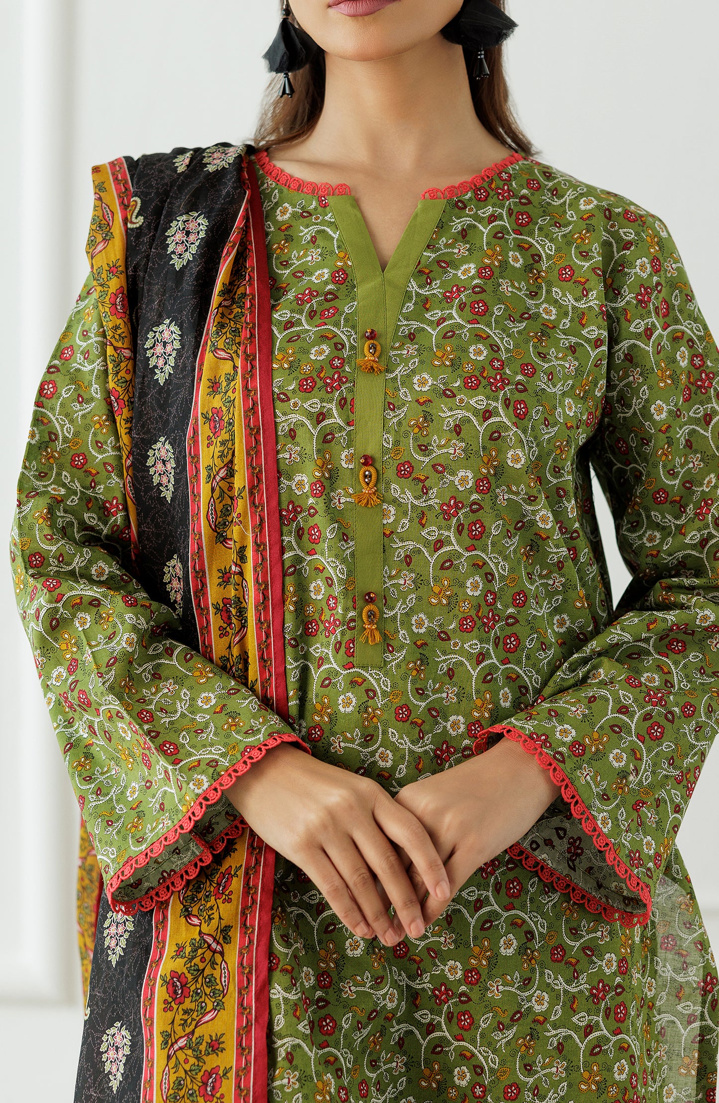 Unstitched Printed Shirt Dupatta & Pant - 3 Piece - OTL-25-002