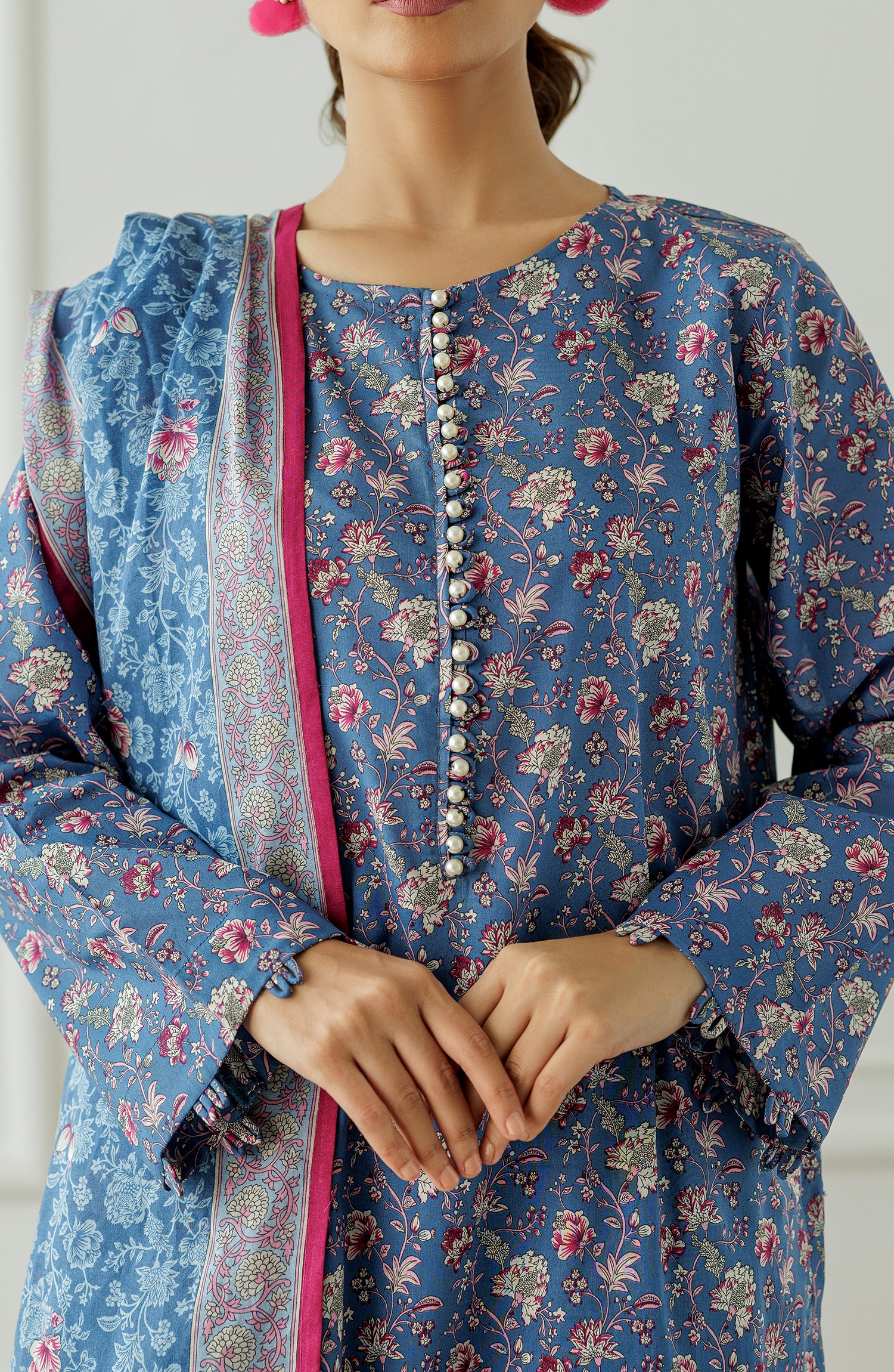 Stitched Printed Shirt Dupatta & Pant - 3 Piece - OTL-25-012