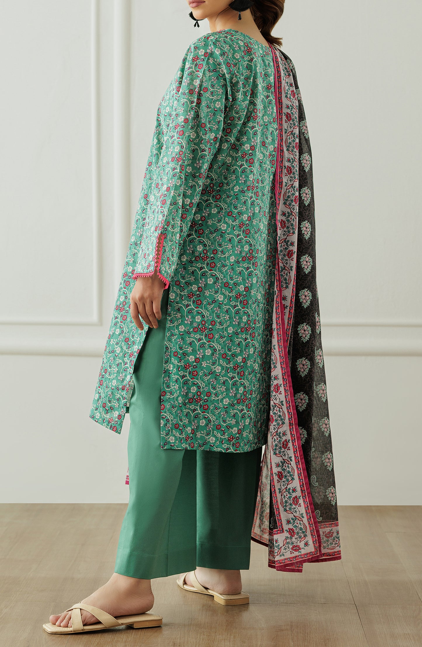 Stitched Printed Shirt Dupatta & Pant - 3 Piece - OTL-25-291