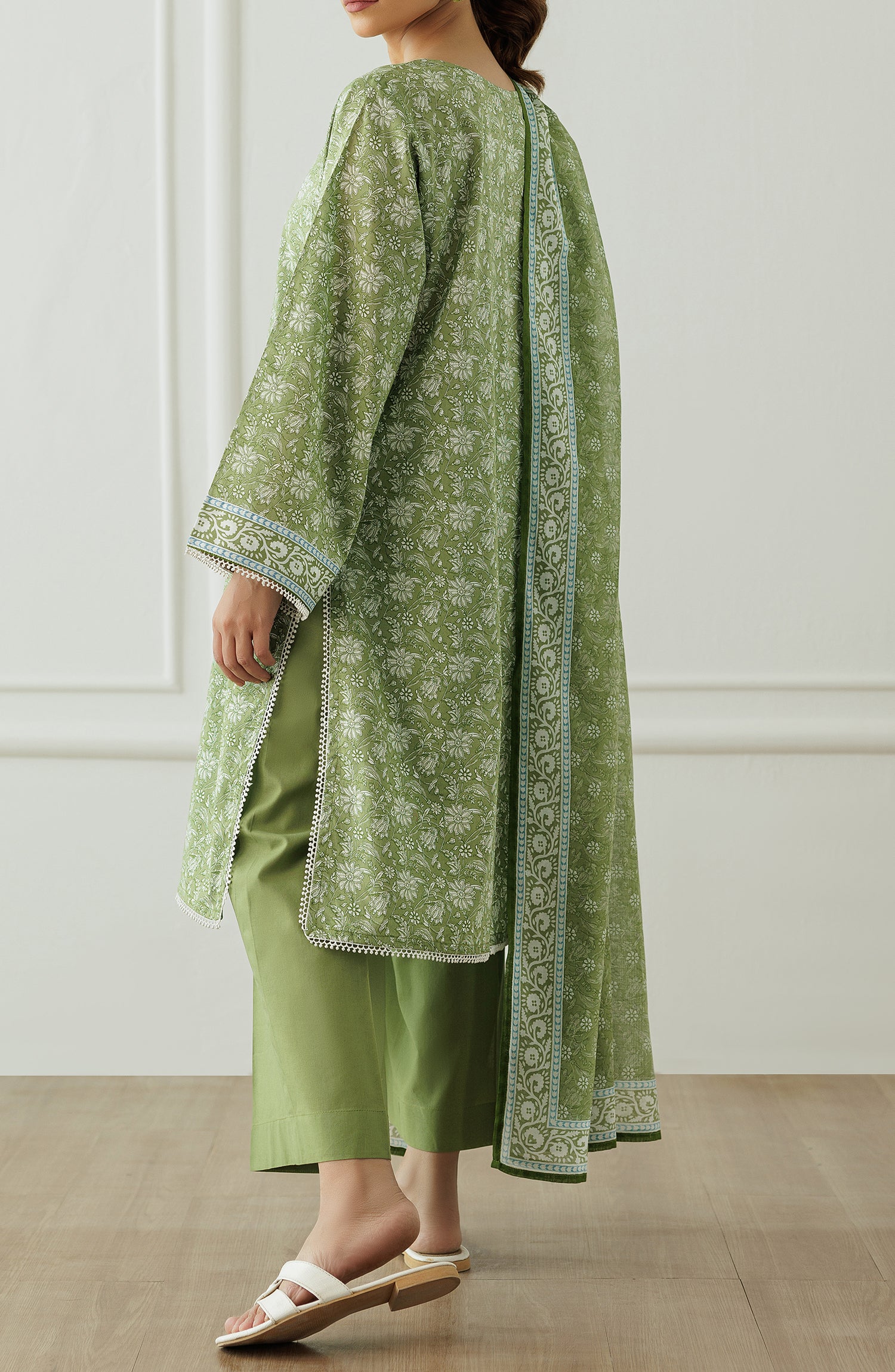 Unstitched Printed Shirt Dupatta & Pant - 3 Piece - OTL-25-295