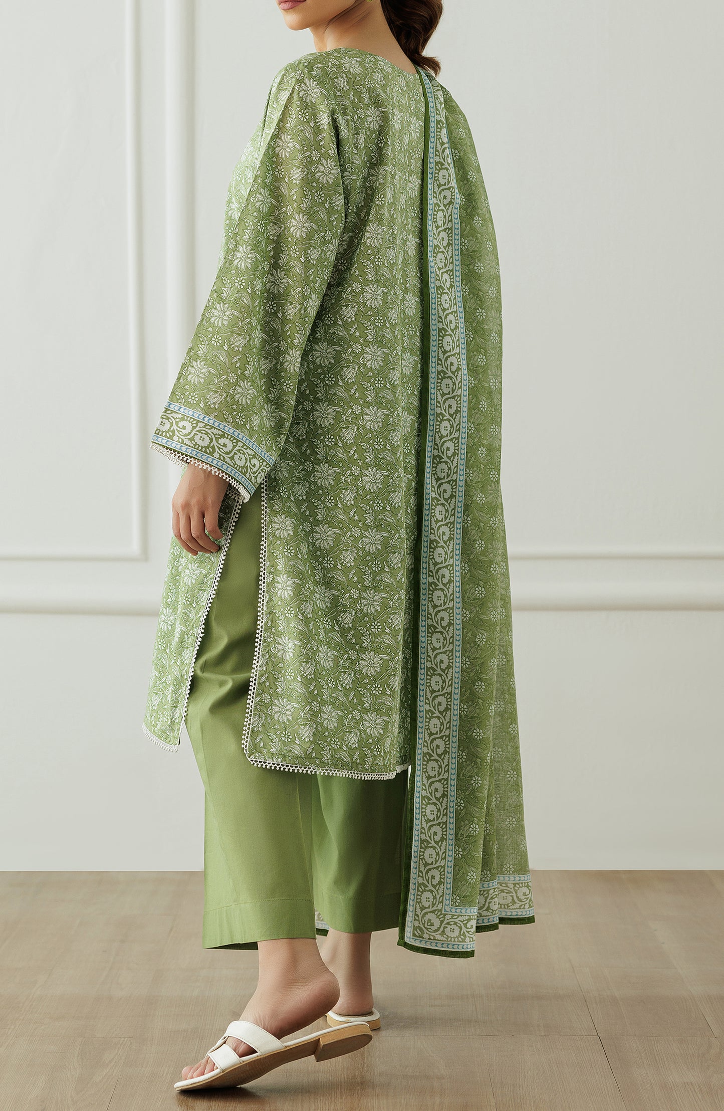 Unstitched Printed Shirt Dupatta & Pant - 3 Piece - OTL-25-295