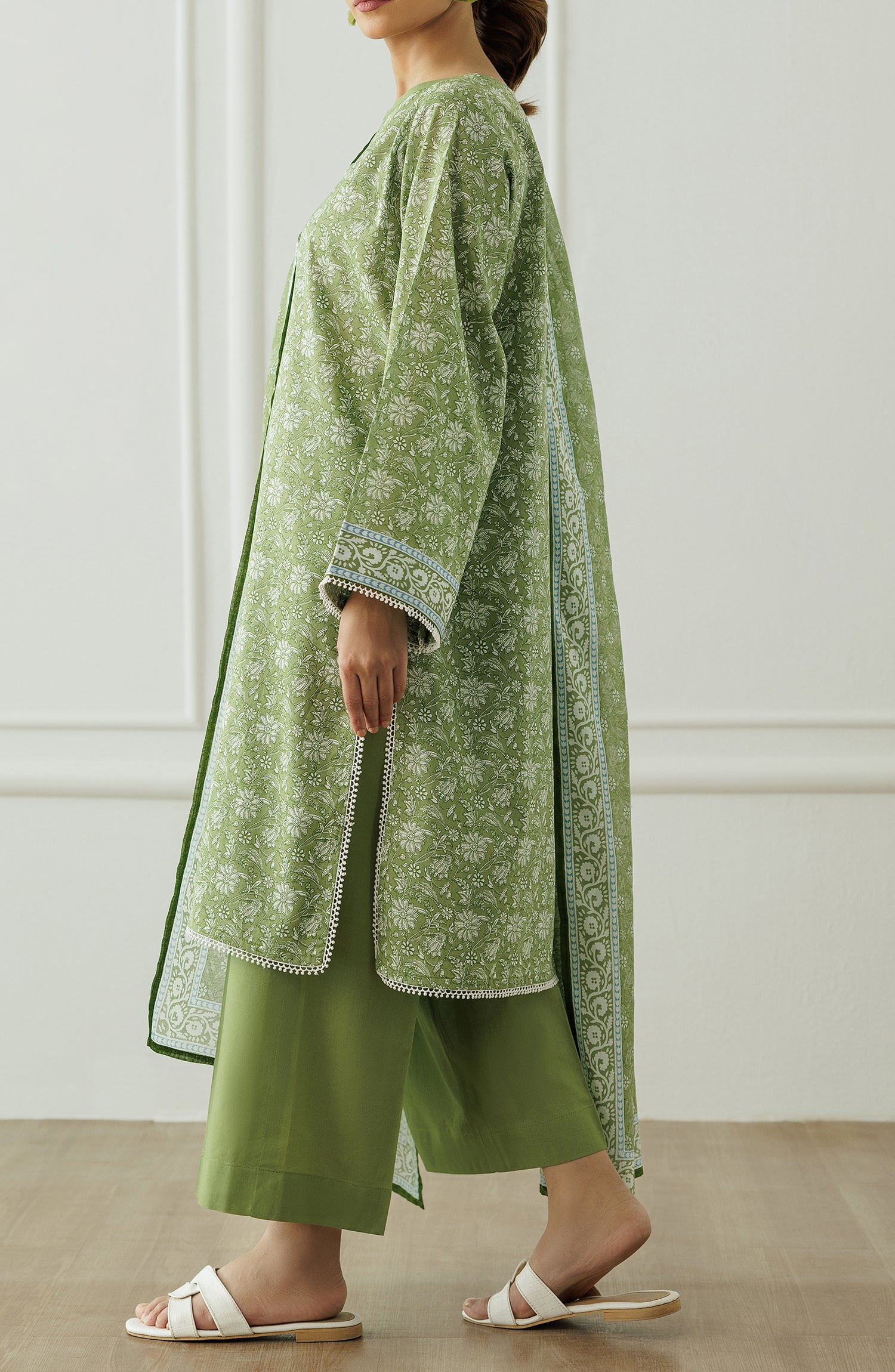 Unstitched Printed Shirt Dupatta & Pant - 3 Piece - OTL-25-295
