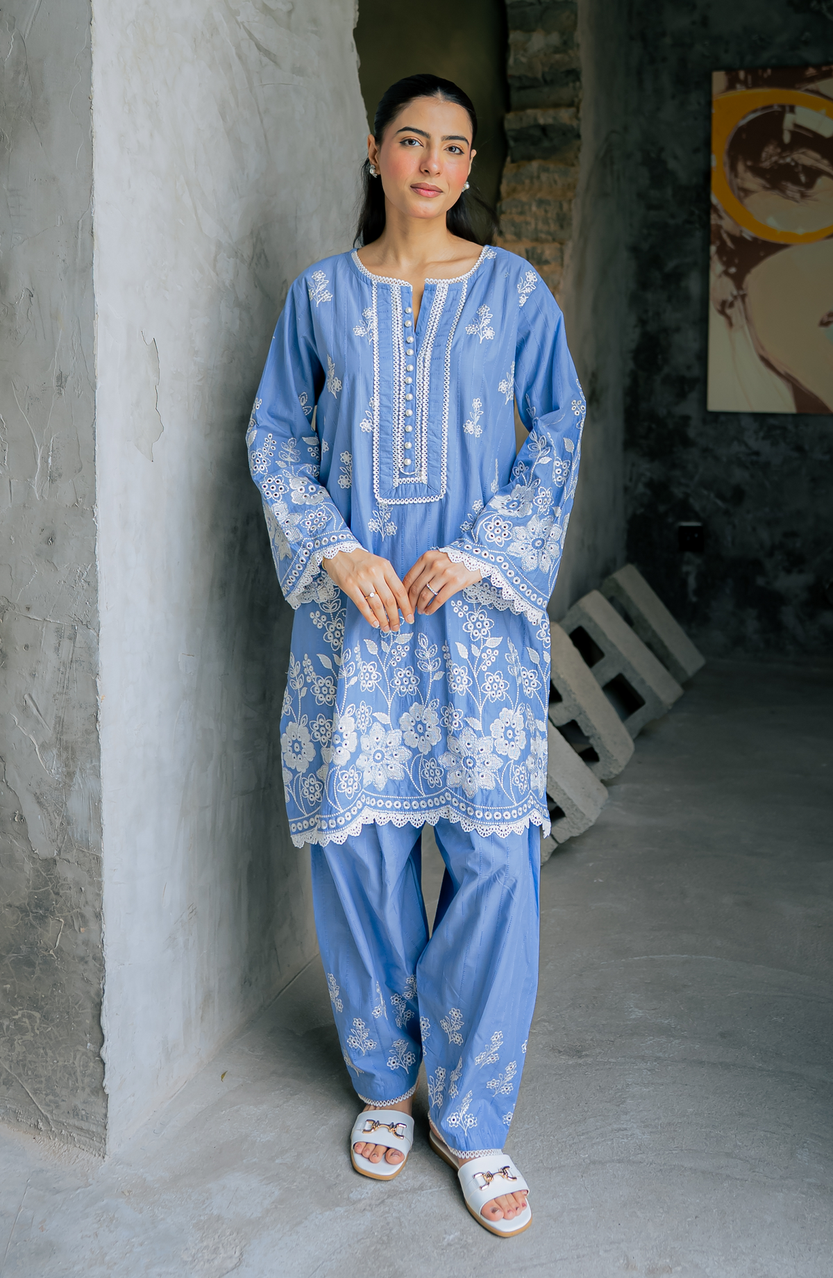 Stitched | 2 Piece | Embroidered | Jacquard Shirt | WRCJ26S-2012/S LIGHT BLUE