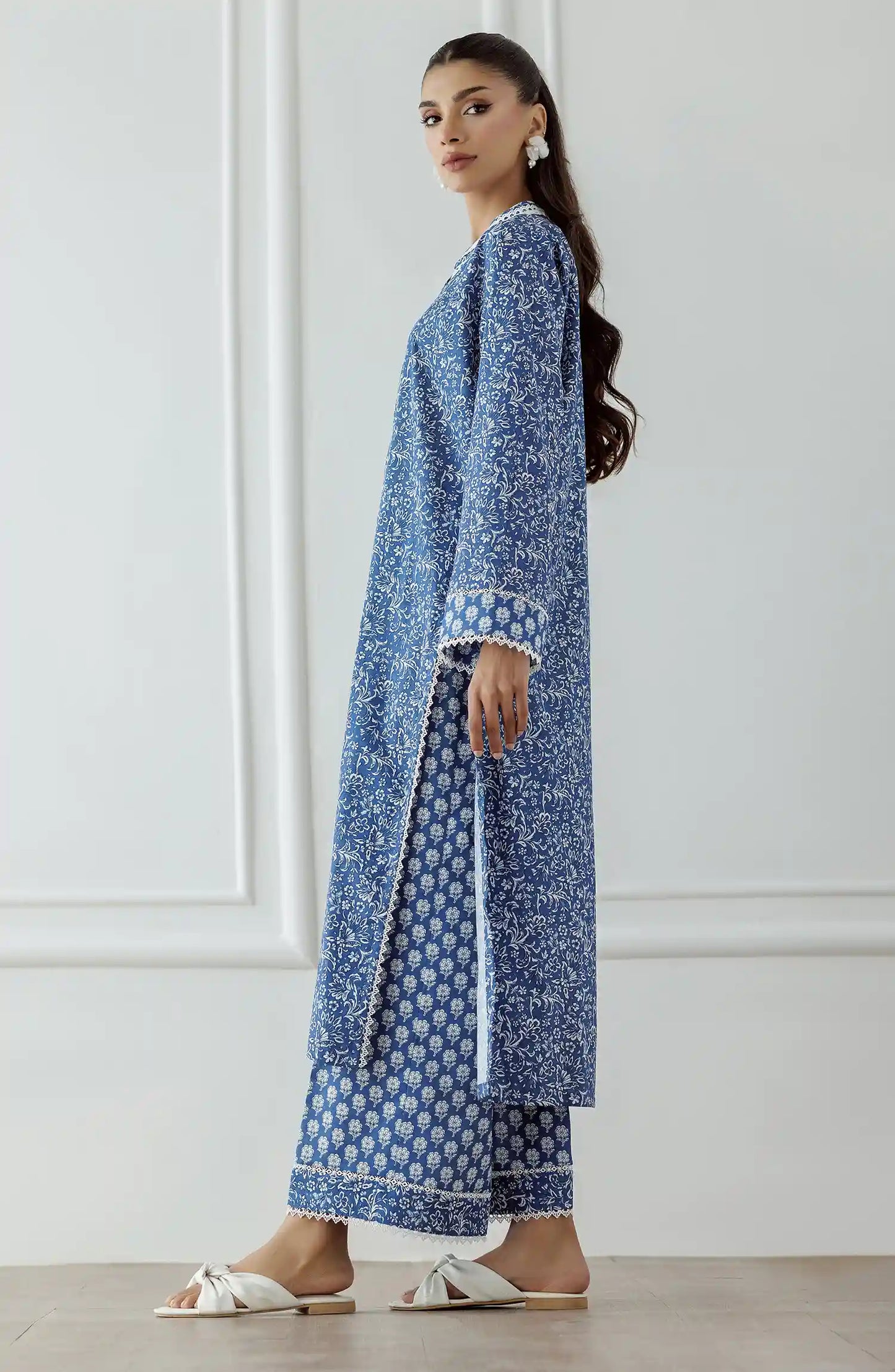Stitched Printed Lawn Shirt & Pant - 2 Piece (Co-ord Set) - WRCV25S-2009