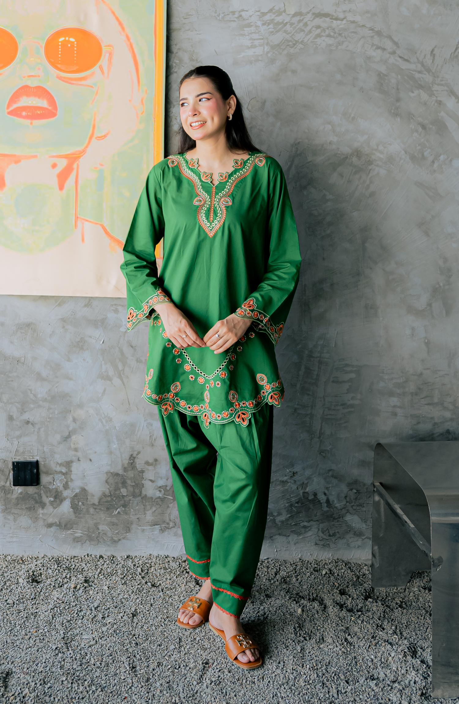 Stitched | 2 Piece | Embroidered | Lawn Shirt | WRHC26S-2014/S GREEN