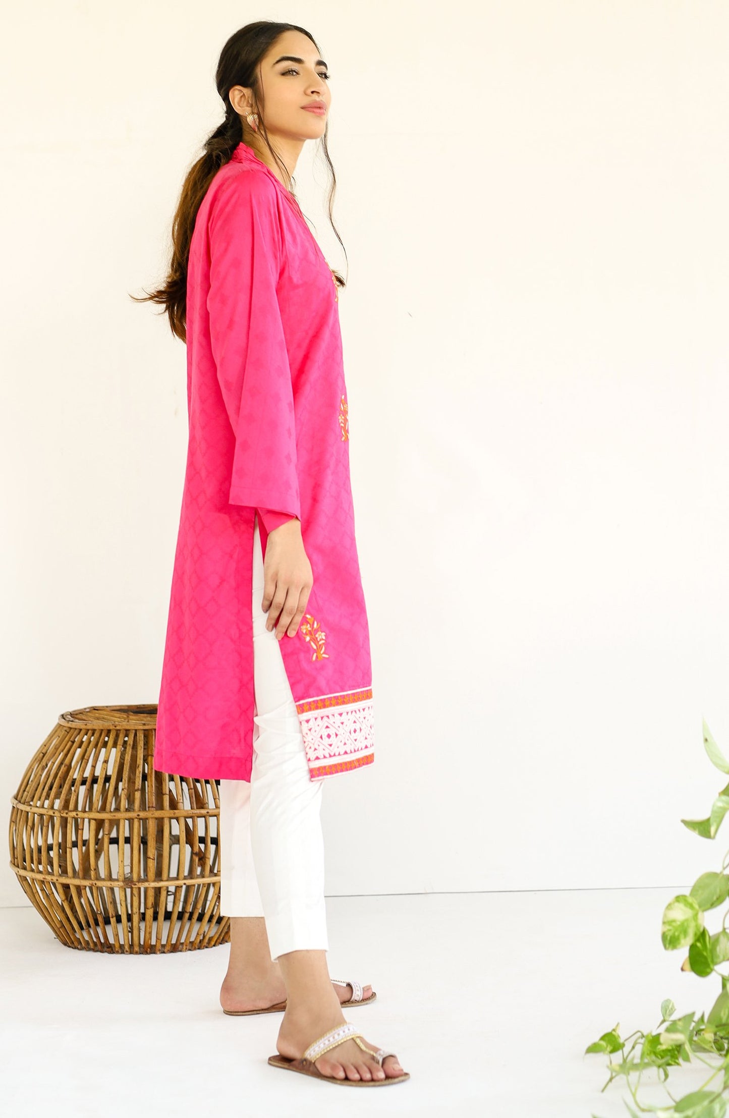 Stitched 1 Piece Embroidered Jacquard Shirt (nrds-116)