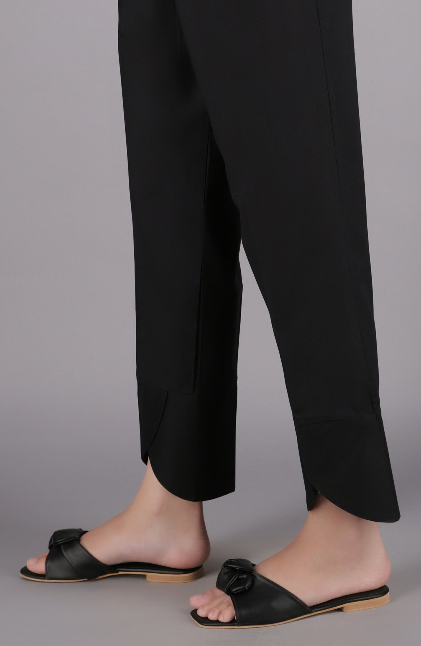 NRP-105/S BLACK CAMBRIC SCPANTS STITCHED BOTTOMS PANTS