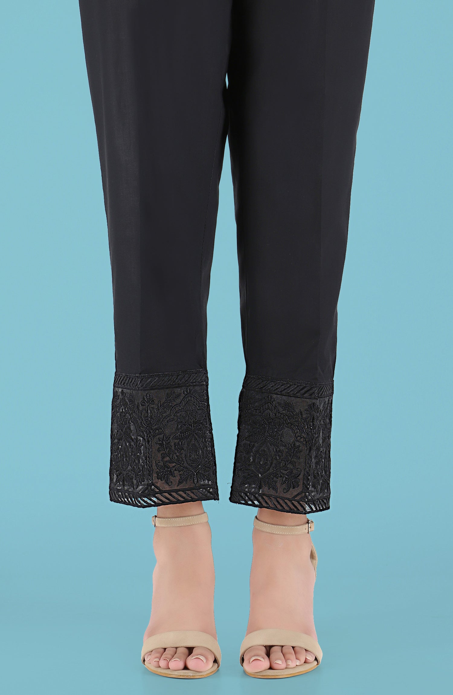 Stitched | Embroidered Trouser | NRPE-032 BLACK