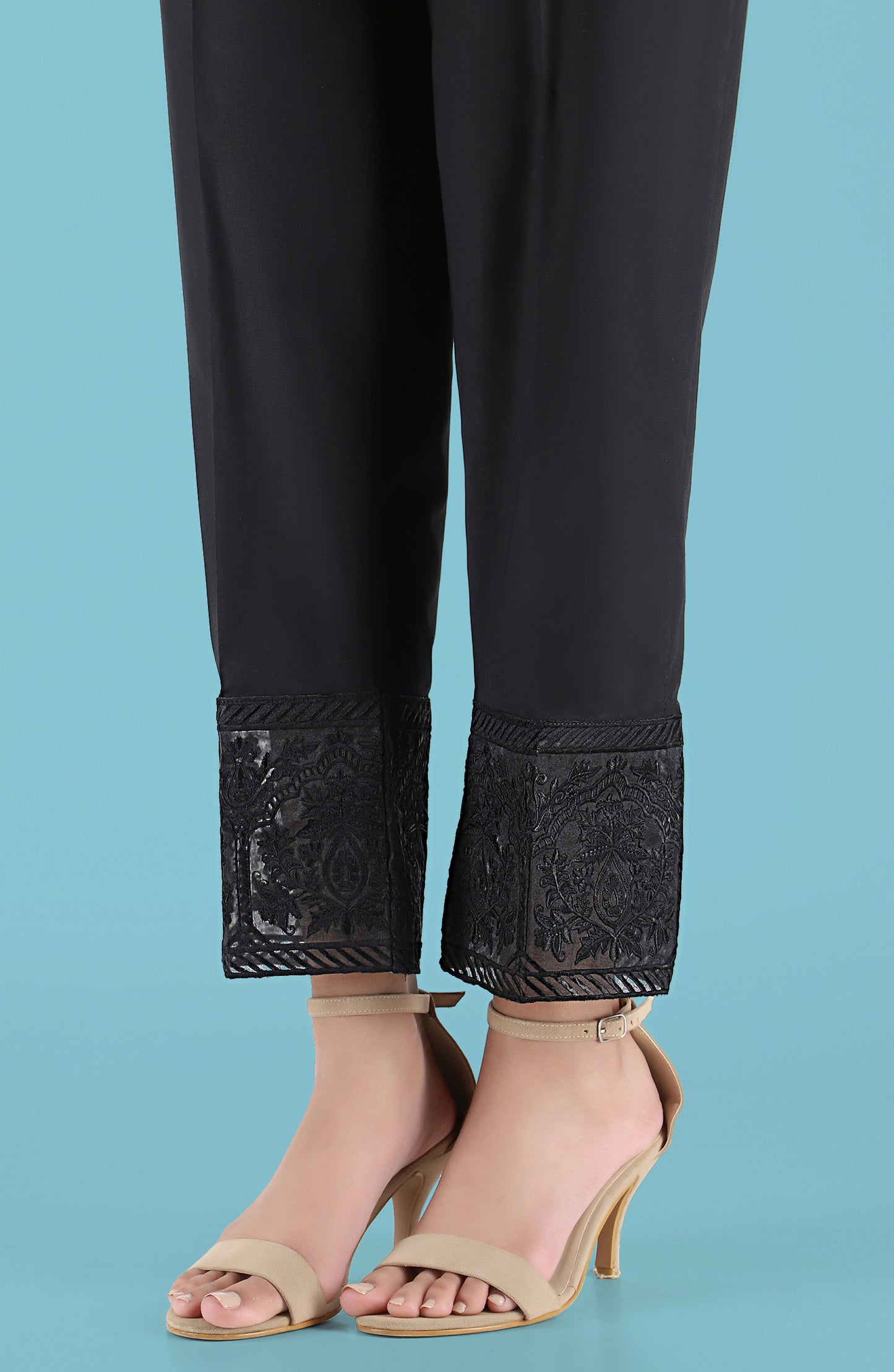 Stitched | Embroidered Trouser | NRPE-032 BLACK