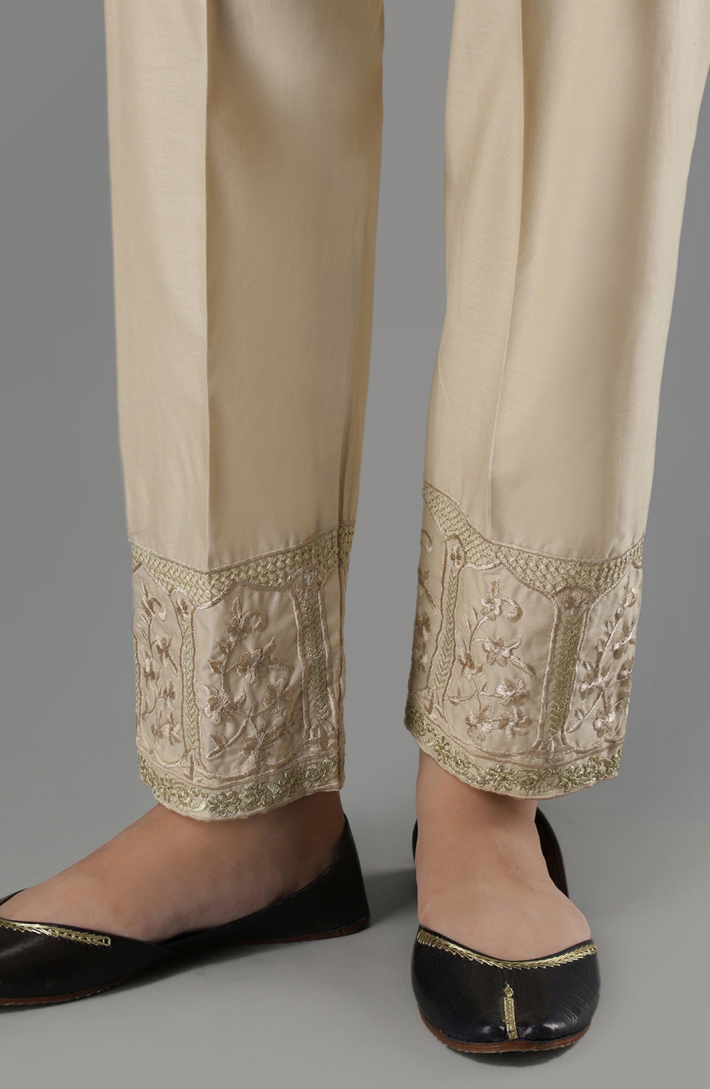 NRPE-50/S BEIGE CAMBRIC SCPANTS STITCHED BOTTOMS PANTS